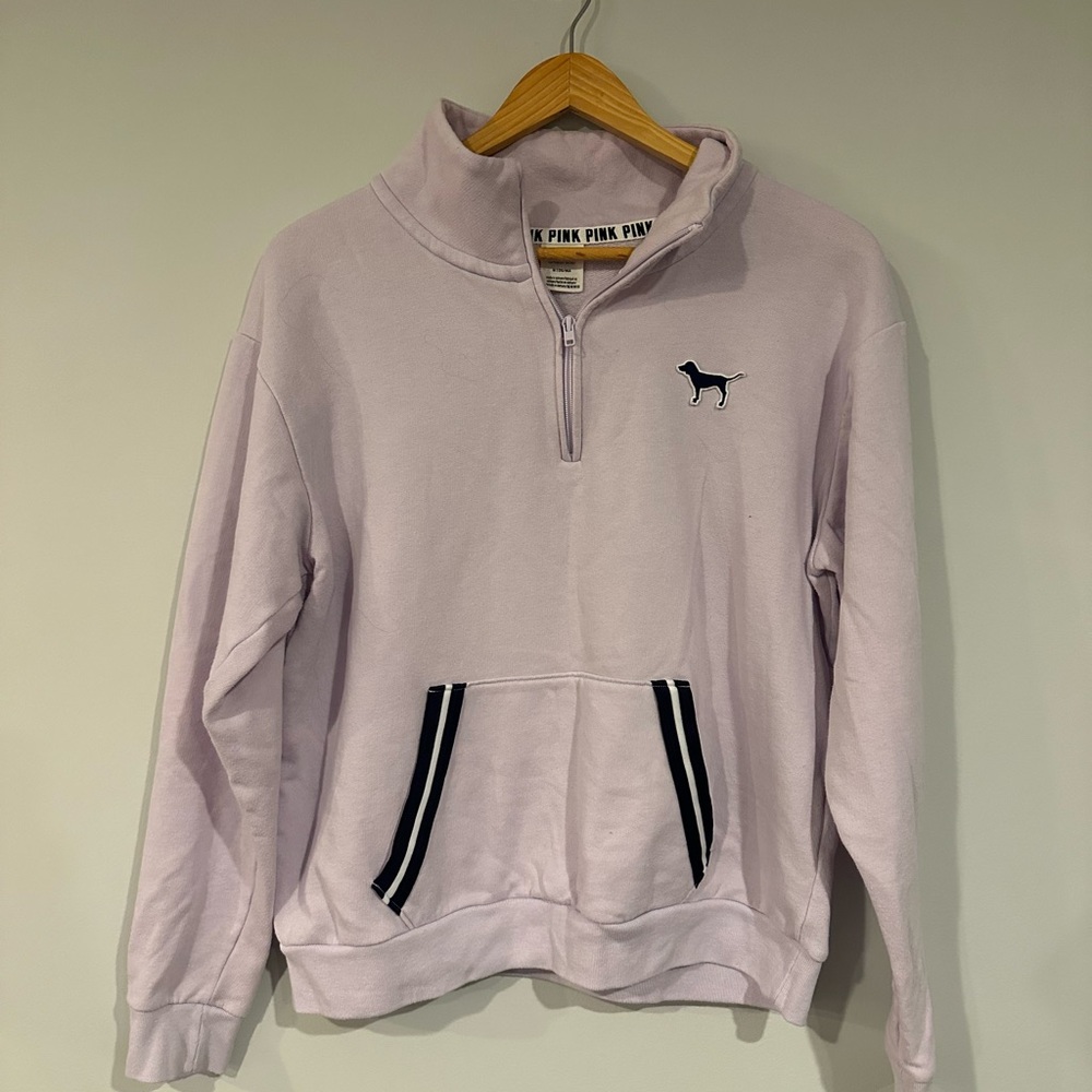 PINK Fleece Quarter Zip Pullover sweatshirt